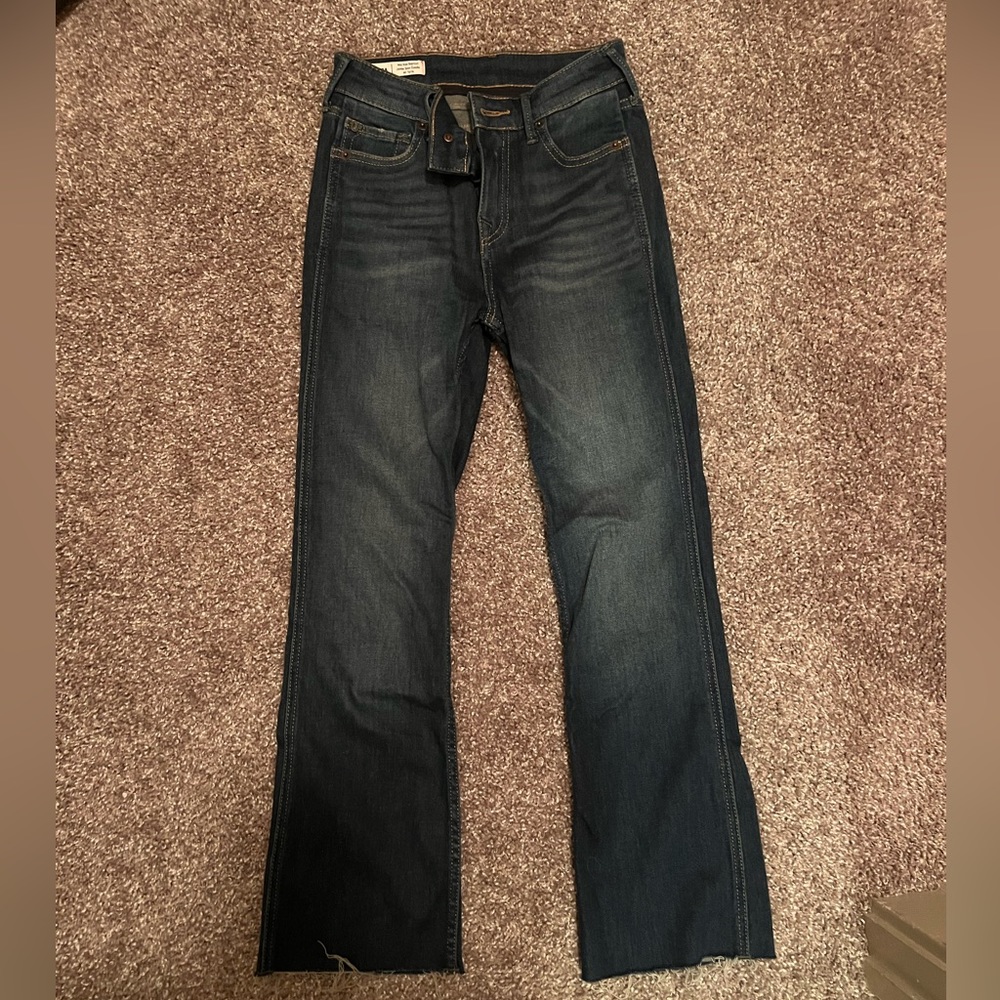 True religion mid rise flare pants ankle length